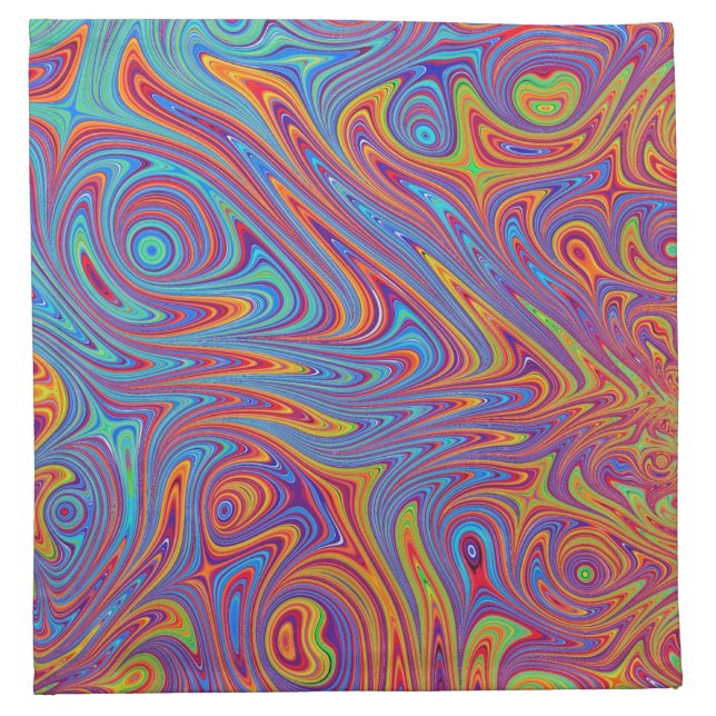 psychodelic textures cloth napkin (Front)