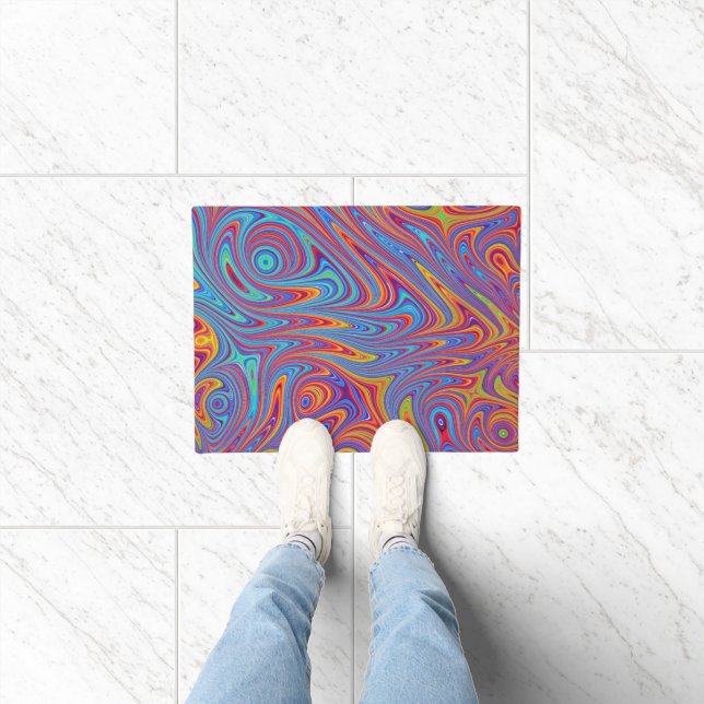 psychodelic textures doormat (Indoor)