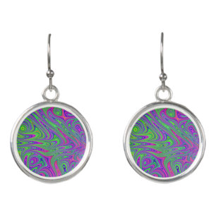 psychodelic textures earrings
