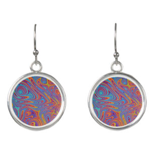 psychodelic textures earrings