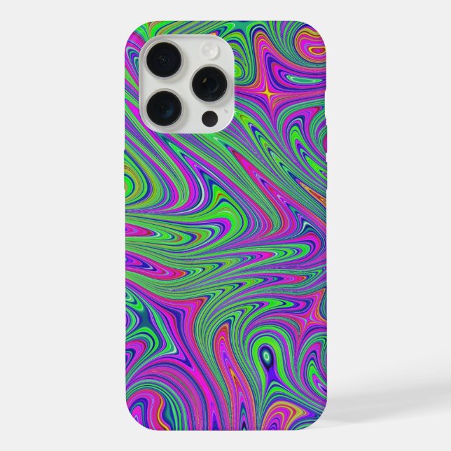 psychodelic textures iphone case (Back)