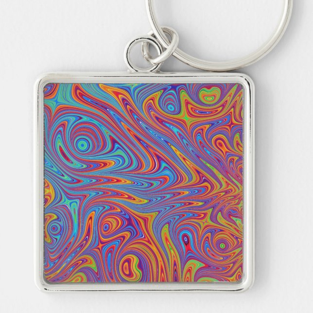 psychodelic textures keychain (Front)