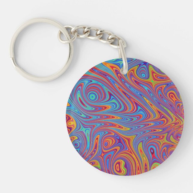 psychodelic textures keychain (Front)