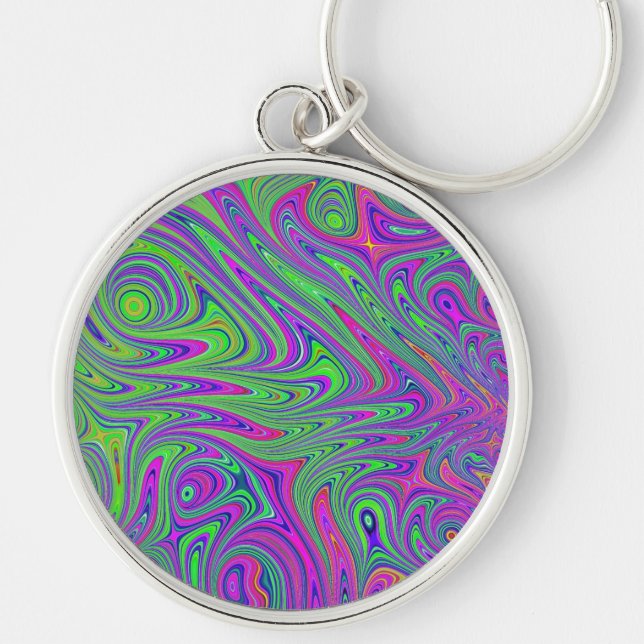 psychodelic textures keychain (Front)