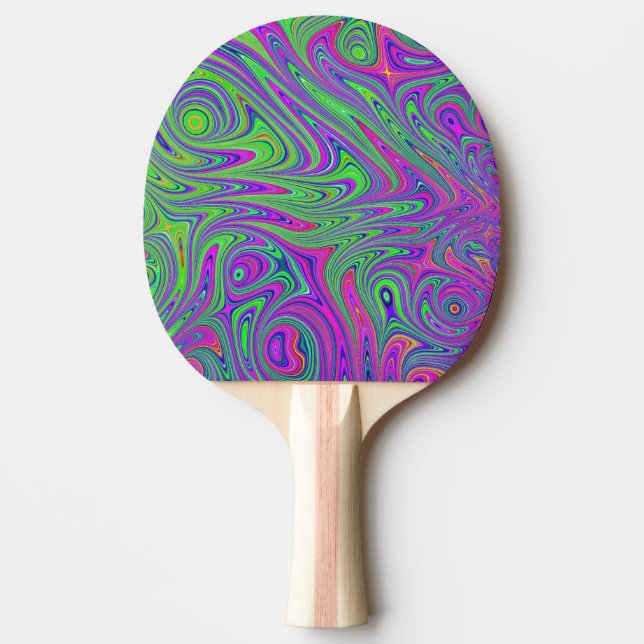 psychodelic textures ping pong paddle (Front)