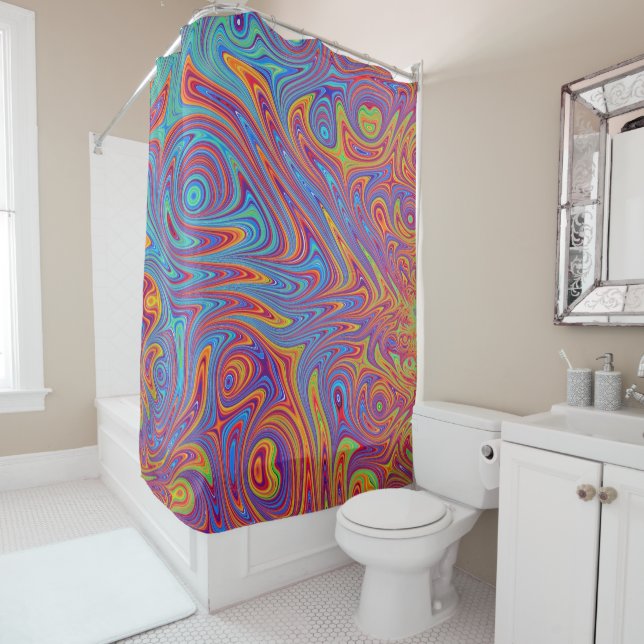 psychodelic textures shower curtain (In Situ)
