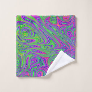 psychodelic textures wash cloth