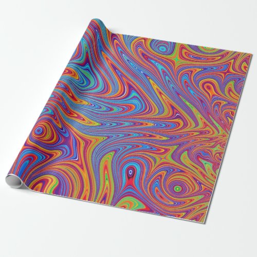 psychodelic textures wrapping paper
