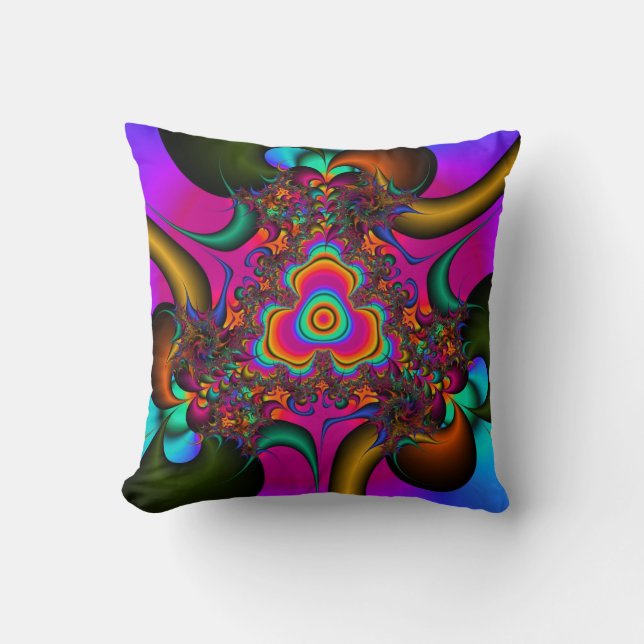 Psycholdelic fractal art pillow (Front)