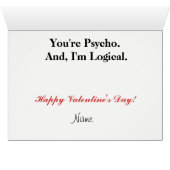 Psychological Funny Gay Men Romance Card (Inside Horizontal (Bottom))