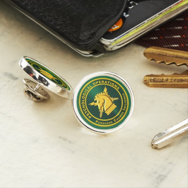 Psychological Operations Army Veteran  Lapel Pin (In Situ)