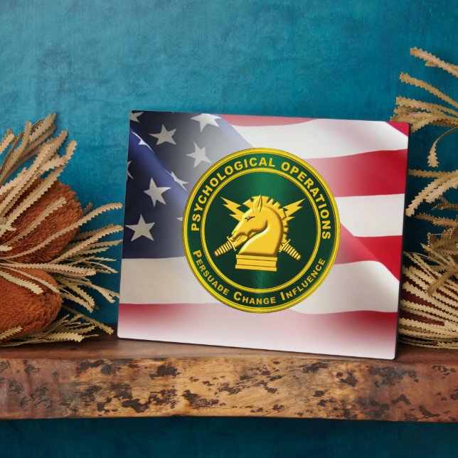 Psychological Operations PSYOPS Army Veteran  Plaque (Side)