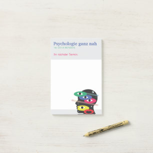 Psychological practice colorful sticky notes