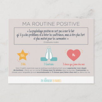 Psychologie positive postcard
