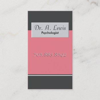 Psychologist And Medical Business Card - Monogram by OLPamPam at Zazzle