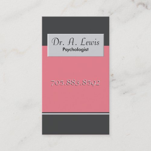 Psychologist and Medical Business Card - Monogram