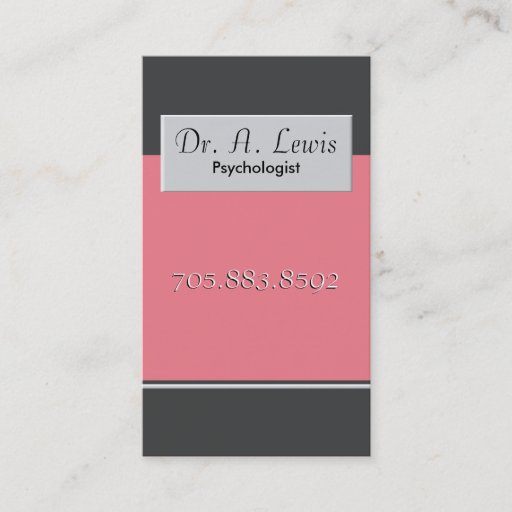Customizable Psychologist and Medical Business Card - Monogram