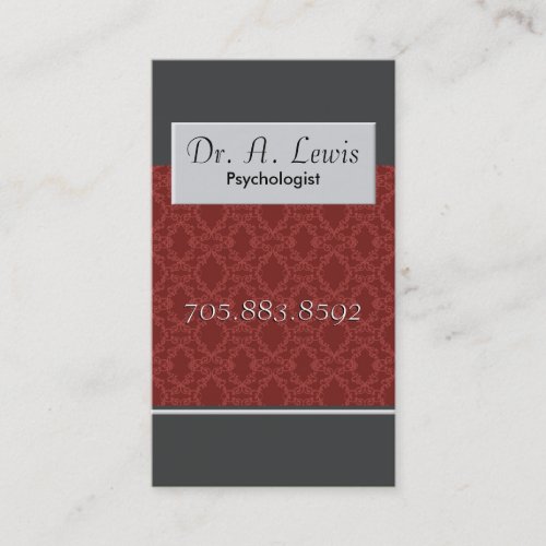Psychologist and Medical Business Card - Monogram