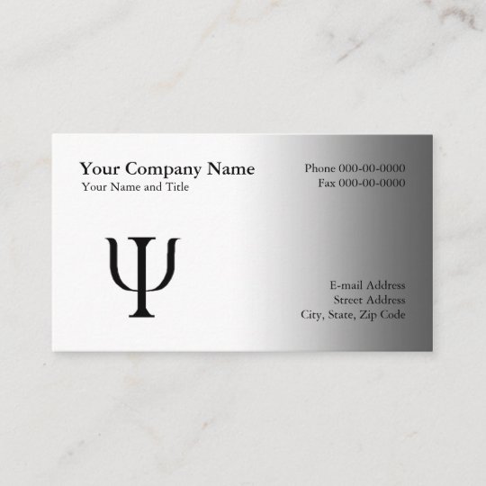 Psychologist Appointment Business Card
