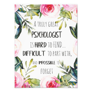 Psychologist Appreciation Thank you Farewell Gift Photo Print