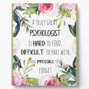 Psychologist Appreciation Thank you Farewell Gift Plaque
