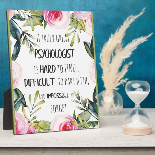 Psychologist Appreciation Thank you Farewell Gift Plaque | Zazzle