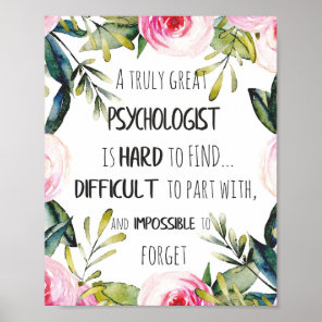 Psychologist Appreciation Thank you Farewell Gift Poster