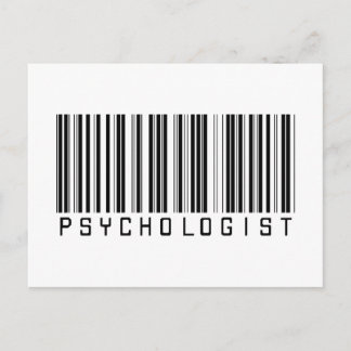 Psychologist Bar Code Postcard