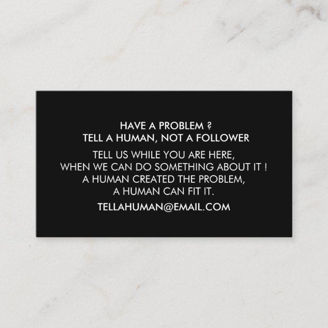 Psychologist Black White business card (Front)