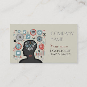Psychologist Brain Surgeon Clinic Head Human Business Card