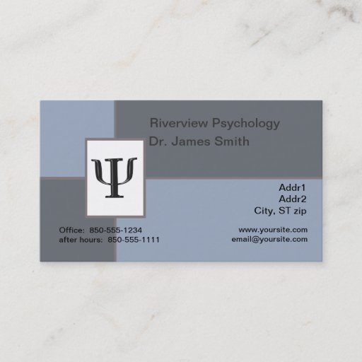Customizable Psychologist Business Card