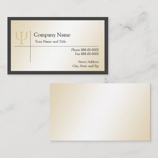 Customizable Psychologist Business Card