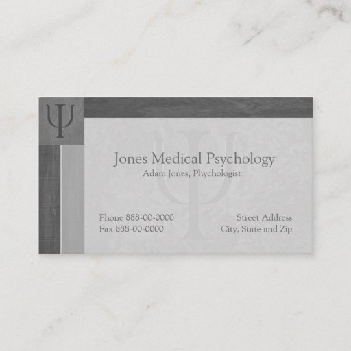 Customizable Psychologist Business Card