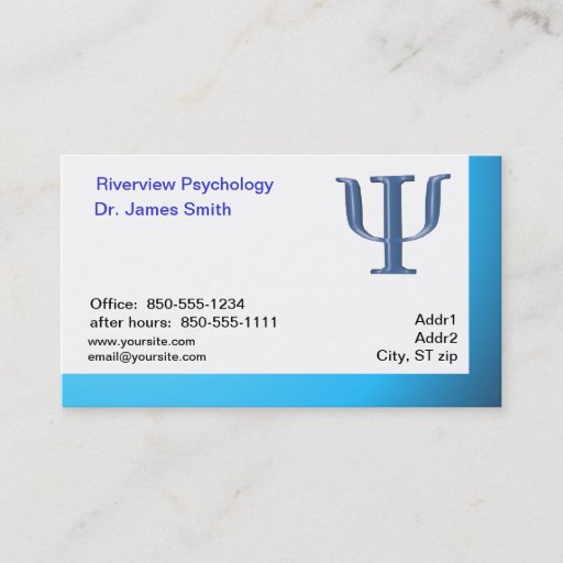 Customizable Psychologist Business Card