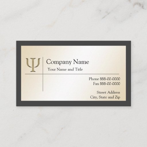 Customizable Psychologist Business Card