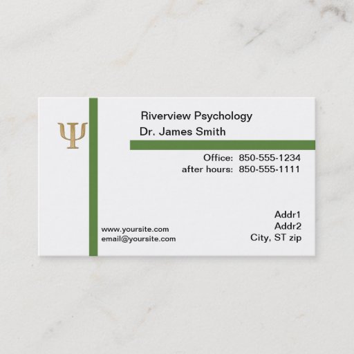 Customizable Psychologist Business Card