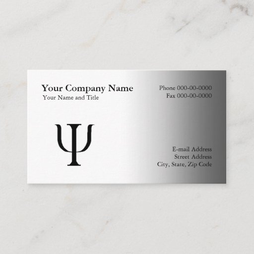 Customizable Psychologist Business Card