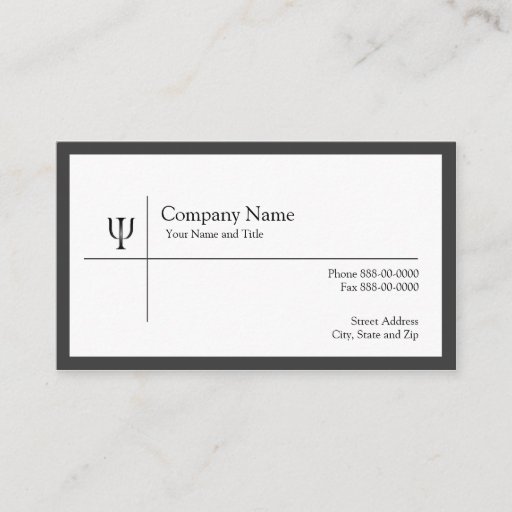 Customizable Psychologist Business Card