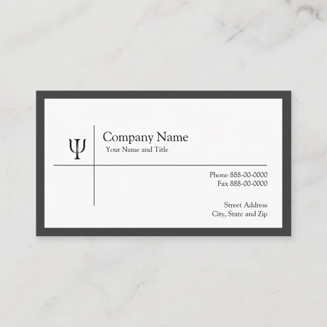 Psychologist Business Card Zazzle 6793