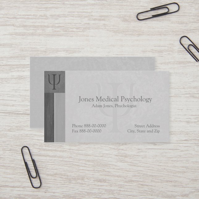 Psychologist Business Card (Front/Back In Situ)