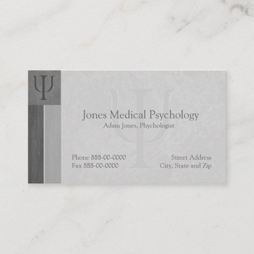 Customizable Psychologist Business Card