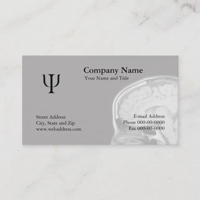 Psychologist Business Card Zazzle
