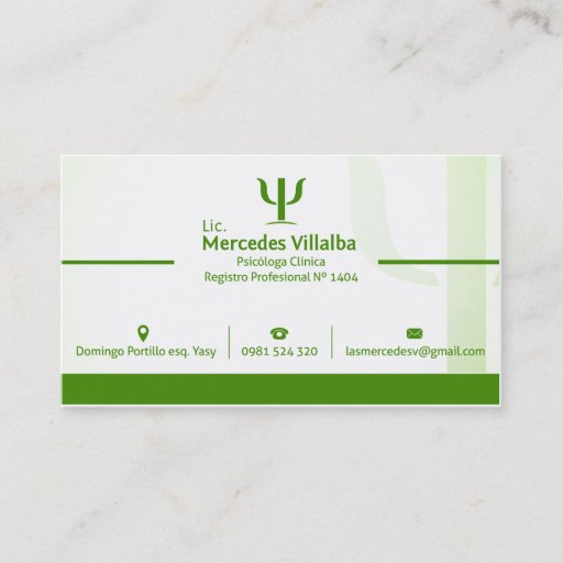 Customizable Psychologist  Business Card Template