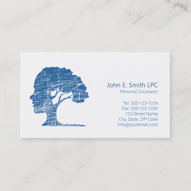 Psychologist Business Cards Personal Counselor (Front)