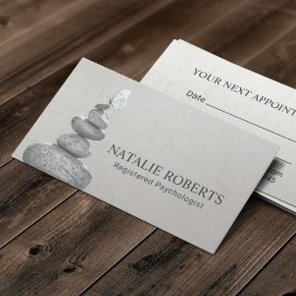 Psychologist Counselor Balance Stones Appointment Card