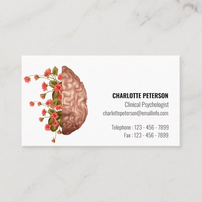  Psychologist & Counselor   Business Card (Front)