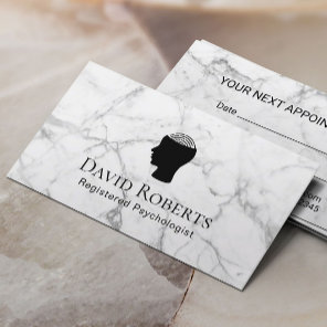 Psychologist Counselor Marble Appointment Card