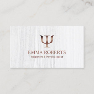 Psychologist Counselor Rose Gold Appointment Card