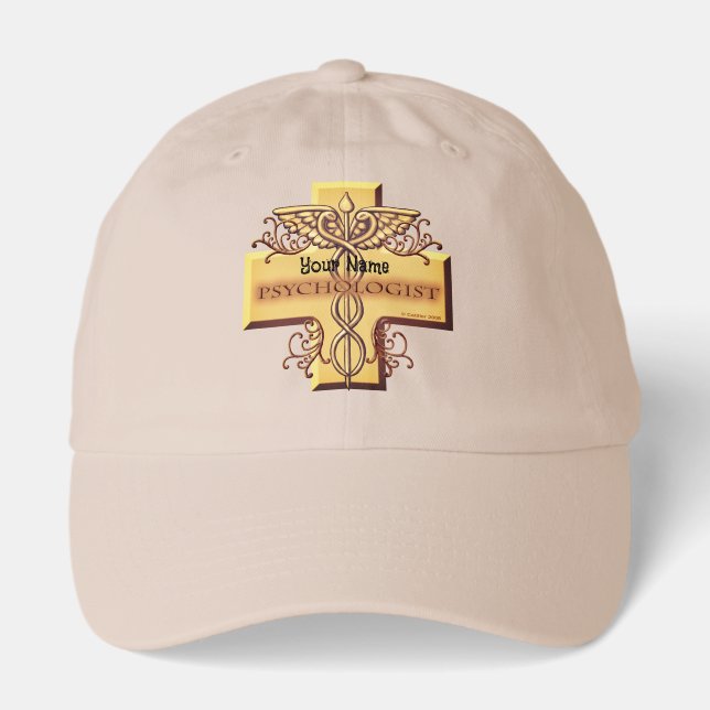 Psychologist Cross Caduceus Hat (Front)
