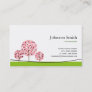 Psychologist - Cute Pink Wishing Tree Logo Business Card
